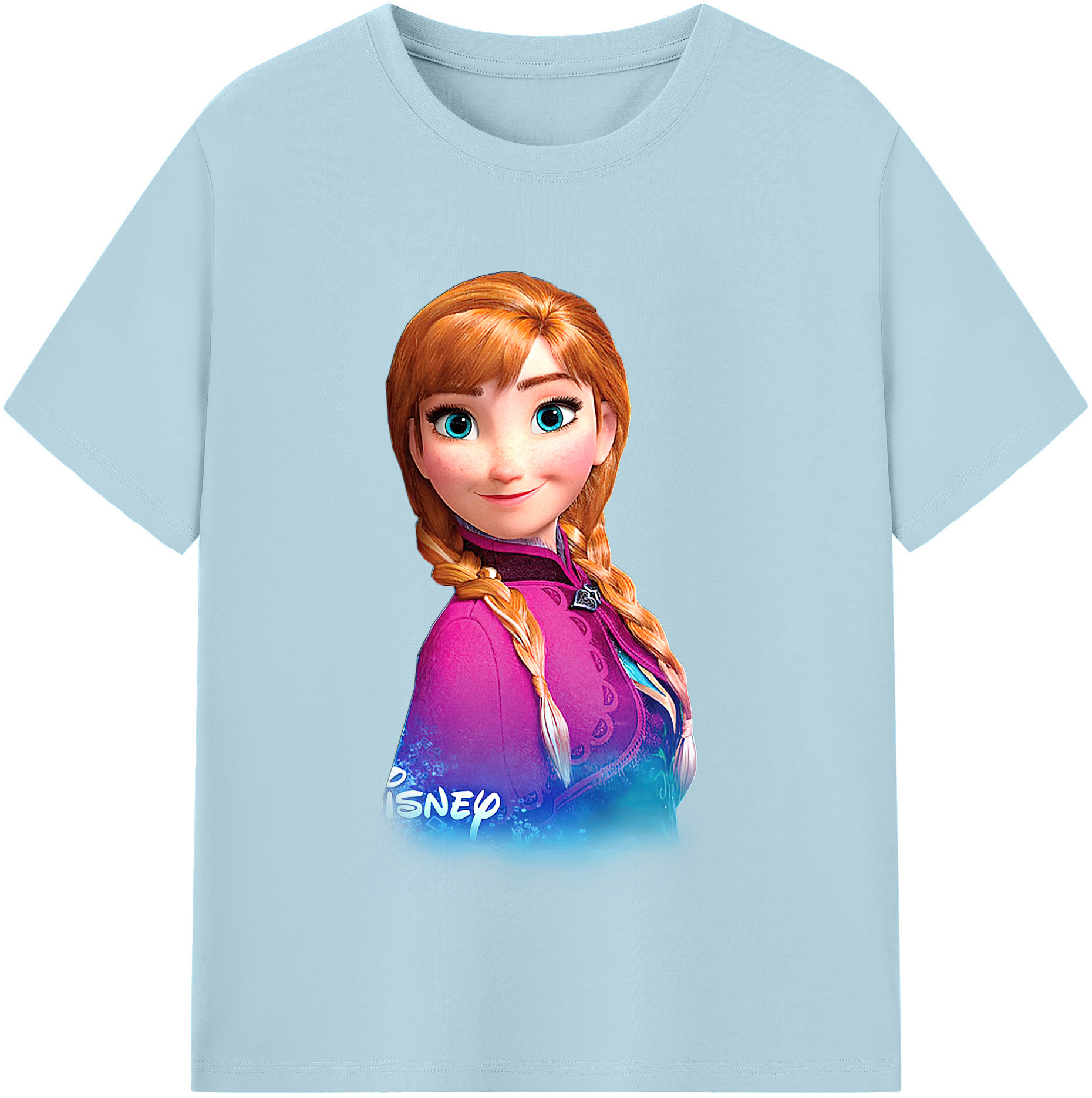 （画像用） アナと雪の女王 アンナ エルサ Frozen Anna Elsa 綿100％半袖Tシャツ（フロントプリント）